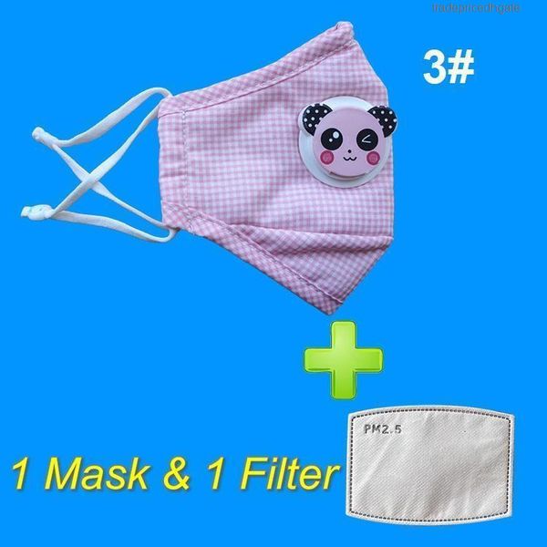 

child kids face shipping children cotton mask 1day with cartoon animal respirator breathing valve protect
