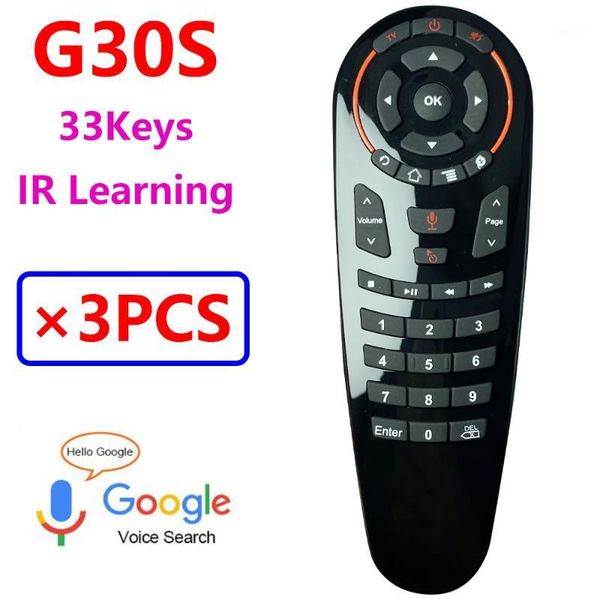 

3pcs] g30 g30s air mouse voice flying mouse usb2.4g intelligent voice remote control gyroscope ir learning1
