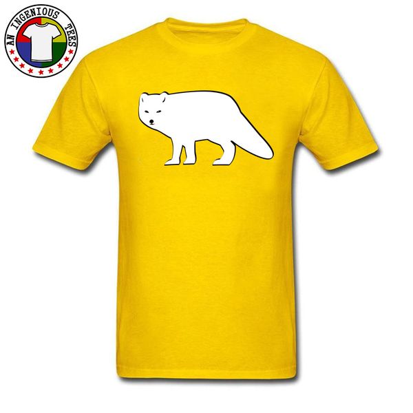 

лето осень преобладает футболки круглый шеи желтый тенниски песец животных печать мода новая майка мужской спортивный с капюшоном толстовка