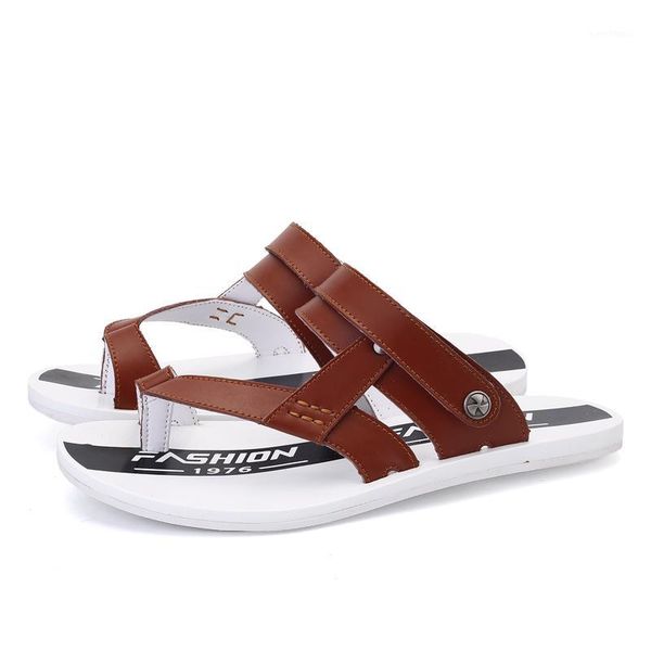 

sandals zandalias slide man sandel para playa shoes genuine sandalias rasteira sandalet hombre roman beach transpirables 2021 sandal da1, Black