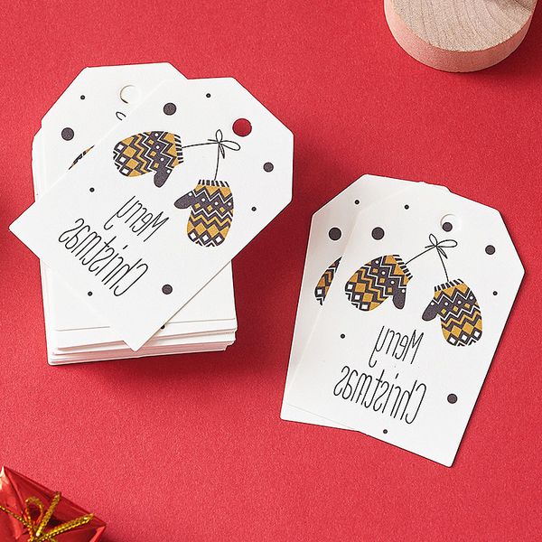 

comfortable labels 100pcs wrapping gift kraft diy merry hang tags santa claus paper cards christmas party supplies