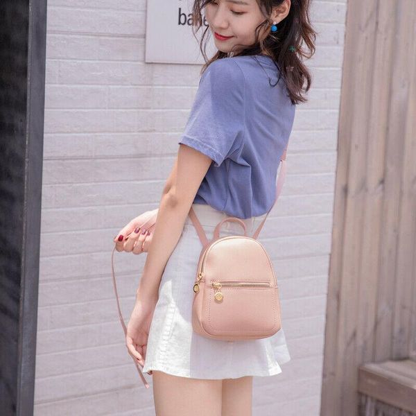 

fashion women girls mini travel leather rucksack backpack school shoulder bag