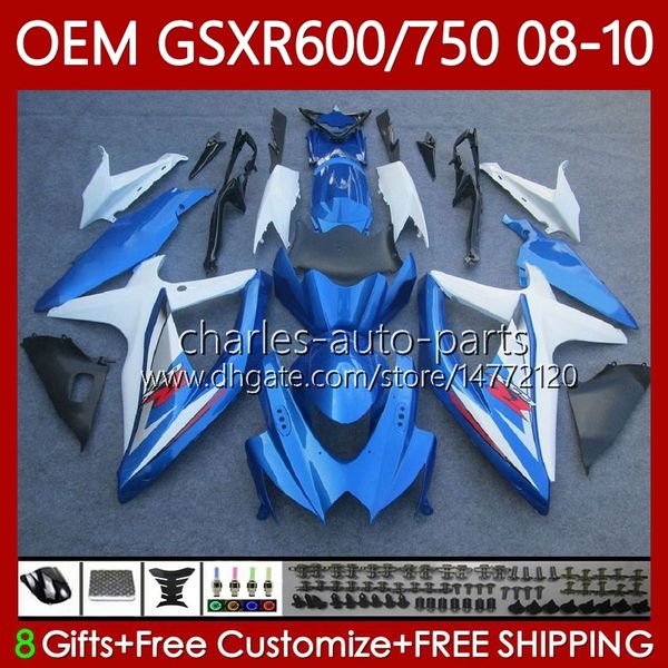 OEM для впрыска для Suzuki GSXR 600 750 CC GSXR-750 K8 GSXR-600 600CC 750CC 08-10 Body 88No.35 GSX-R600 GSXR750 08 09 10 GSXR600 GSX-R750 2008 2009 2009 2010 Faking Light Blue