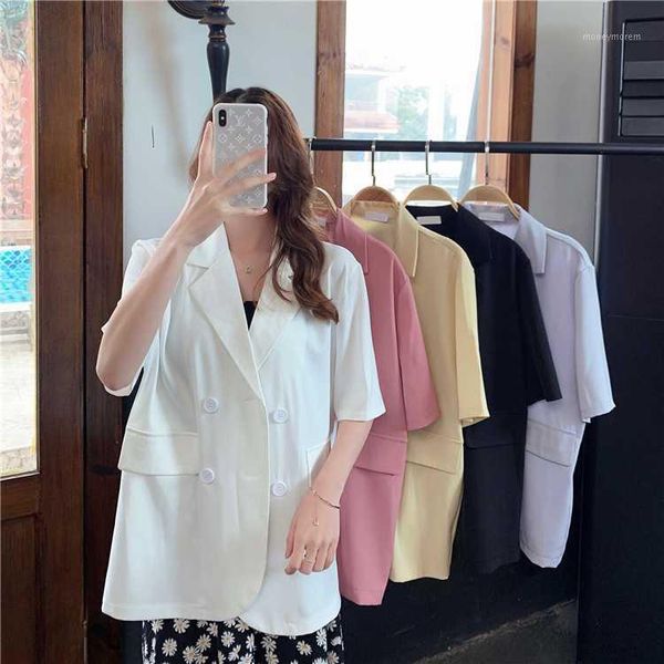 

women's suits & blazers summer casual thin blazer jacket women fashion long sleeve work suit coat office lady solid slim short ka9221, White;black