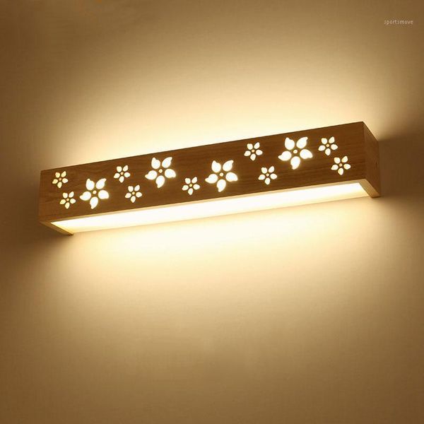

wall lamp nordic solid wood sconce bedside warmth bedlamp wooden mirror simple japan style lights 00501