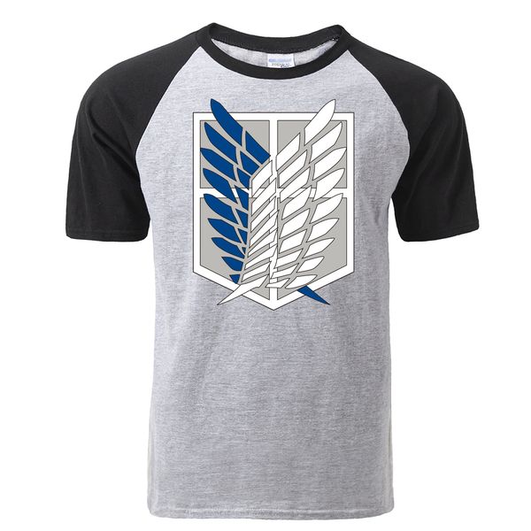 

new attack on titan japanese anime raglan summer short sleeve hip hop tshirt harajuku streetwear hooded sweatshirt hoodie men t shirt
