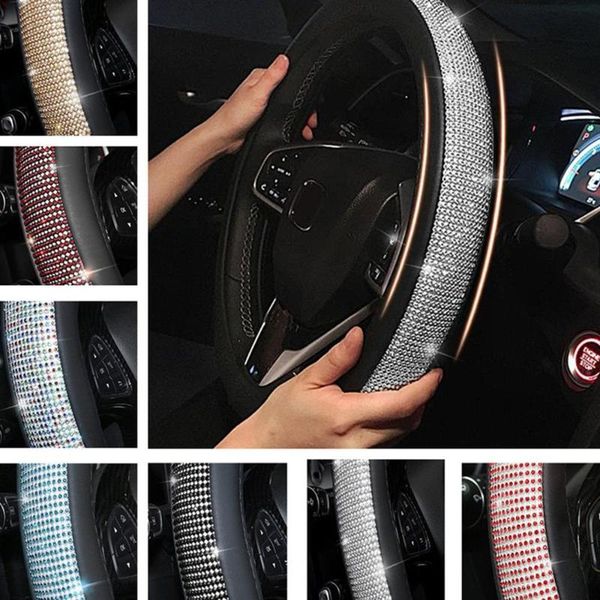 

рулевое управление инкрустированные алмазный обложка автомобилей колеса rhinestone крышка рулевого колеса cap универсальный автоаксессуары д