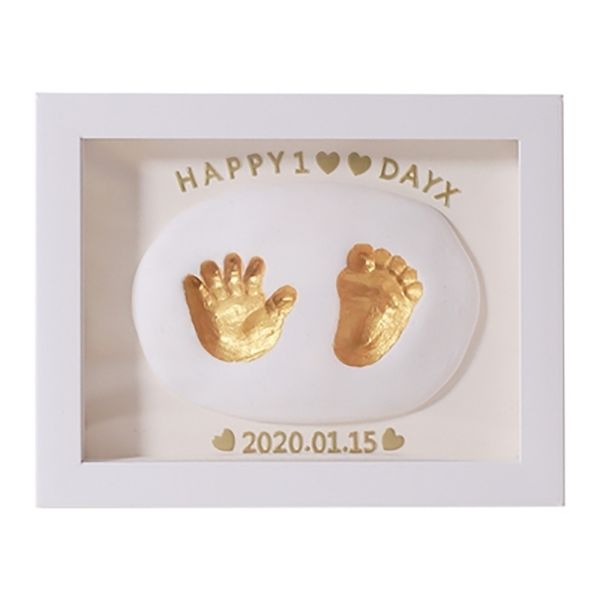 

3d diy non toxic handprint footprint soft clay baby imprint children's p frame hand casts babies home decoration child gifts lj201215
