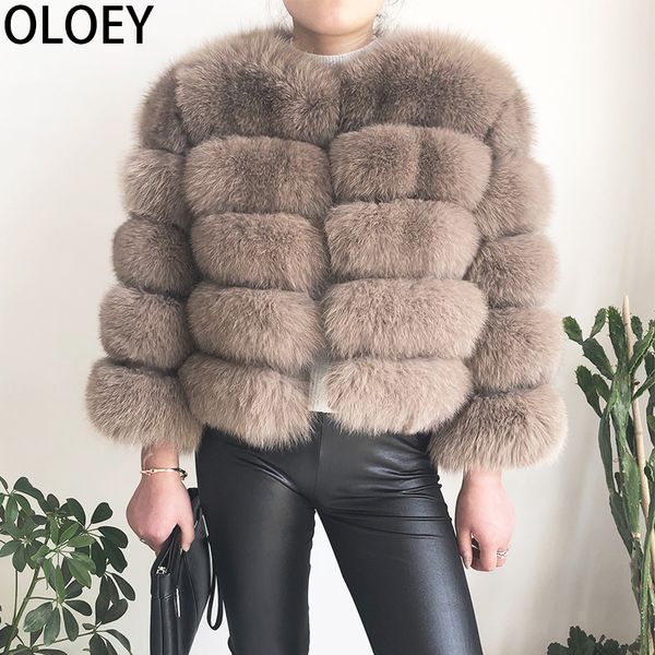 

высокое качество 100% реальная лиса шуба, женская зимняя мода теплая кожа натуральный мех пальто, рукав короткий жакет, свободный shippingx1, Black