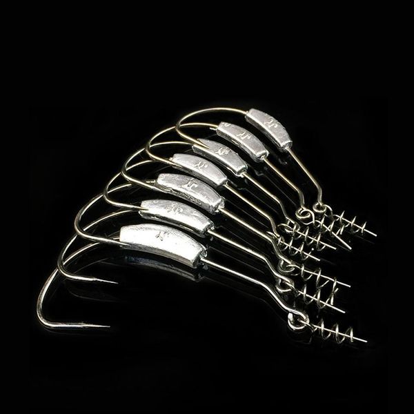 

5шт / серия колючая lead крюк 2g / 2.5g / 3g / 5,25 г / 7г offset рыболовный крючок рыбы крючки, пригодный для texas rigs рыболовные снасти