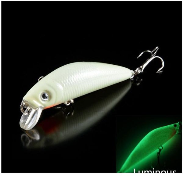 

1pcs 7cm 8g 3d luminous night fishing baits minnow lure with 6# hooks isca artificial hard crankbaits bass pike carp sqcglk