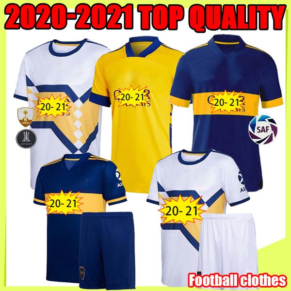 

20/21 boca juniors soccer jersey home away maradona gago osvaldo carlitos perez de rossi tevez pavon jrs football shirt, Black;yellow