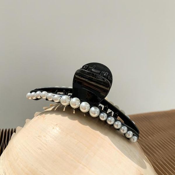 

aomu 1pc korea imitation pearl hairgrip hairpins hair accessories ornaments plastic hair claw hair clip for women girl sqcquw, Golden;white