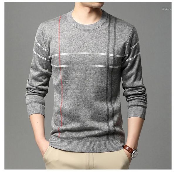 

sweater men's plus velvet warm round neck korean trend sweater men's winter leisure padded jacket1, White;black