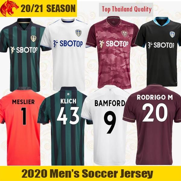 

2020 2021 leeds soccer jerseys bamford klich 20 21 alioski phillips united hernandez llorente football shirt rodrigo m men kids kit, Black;yellow