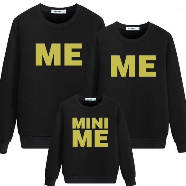 

family matching outfit dad father kids children boy son causual wear long sleeve male clothing cotton qx01a02ce1, Black
