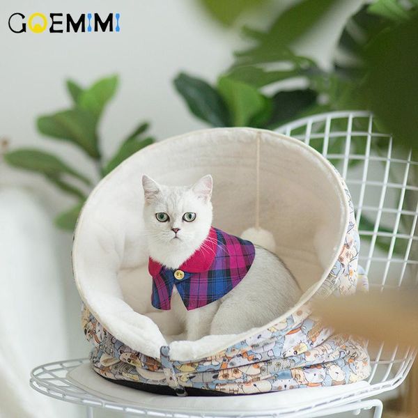 

cat beds & furniture pet bed for cats winter warm house comfortable 4 ways use sleeping lovely cave