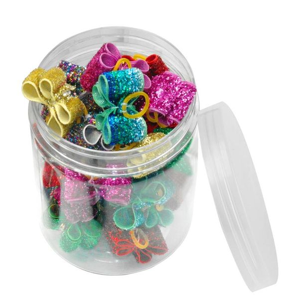 

cute dog hair bows with rubber bands pet dog bow accessories for long hair small puppy cat hair grooming accessory pet bbyaqu