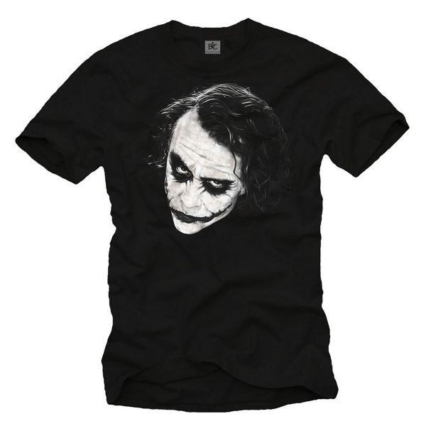 

sport dark cult men nerd shirt with joker - short sleeve super hero knight geek tee