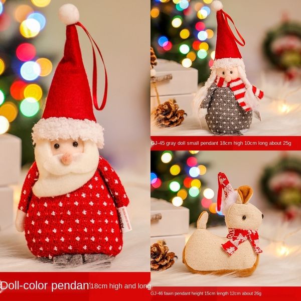 

z6i49 snowman tree wool felt small elk doll christmas bell wooden snowflake scene decoration pendant pendantbell pendant v38um