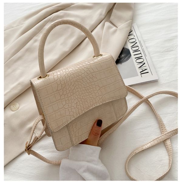 

женщины 2020 новой мода малого квадрата bagkorean версия универсальной портативная сумка мода крокодиловых одного плеча небольших квадратных