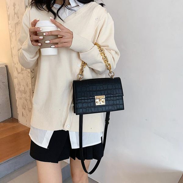 

thick chain small pu leather flap bags for women 2020 trend women's trending designer crossbody shoulder handbags