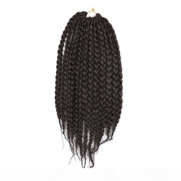 

crochet braids 14 inch box braid 12 roots pack ombre synthetic braiding hair extension 80g pc heat fiber bulk braid pink,black