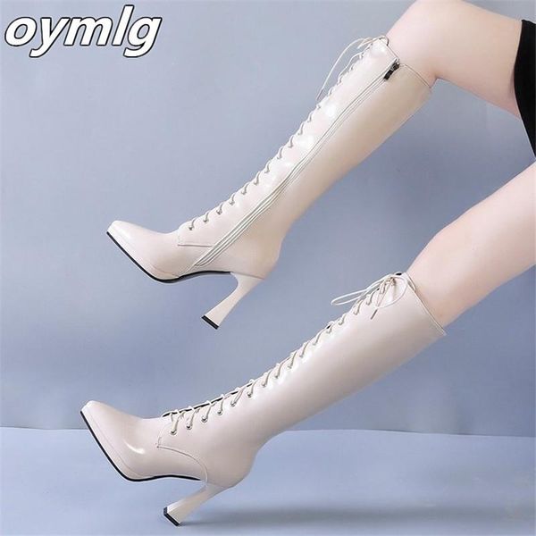 

высокий каблук 2020 мода дикой сексите стройных женщин за колена сапог сапог зимнего противоскользящего износостойким теплый женщина загрузк, Black