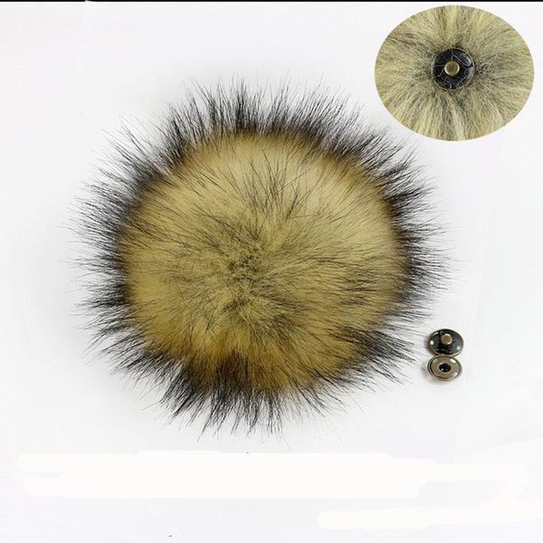 

50 шт / много ложного енот hairball hat болл pom pom diy искусственного pompom шарик оптового вязание шапка аксессуары с пряжкой sqcvrs, Black;white