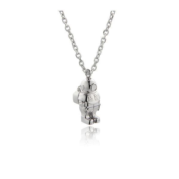 

stubborn design space titanium necklace steel tendency hip hop sweater current for man and woman 1iwl, Silver