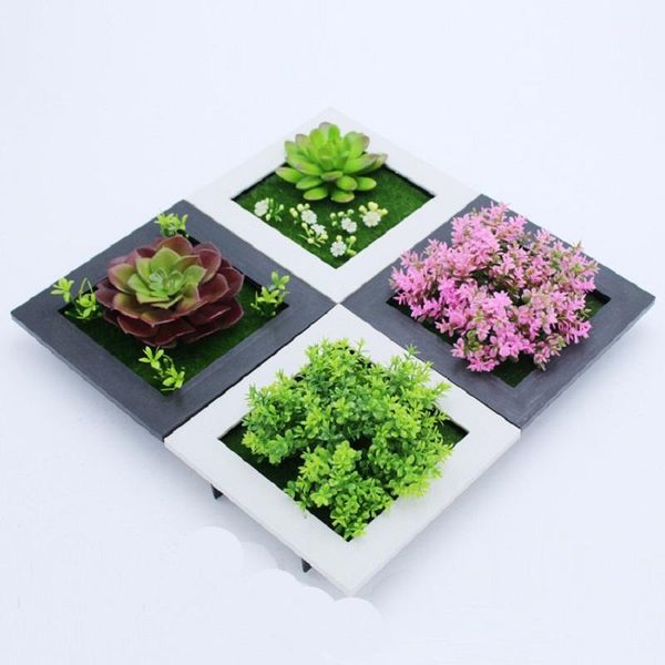 

3d plant wall sticker home decor wall artificial flowers frame fake plant art mural living room/wedding decoration1