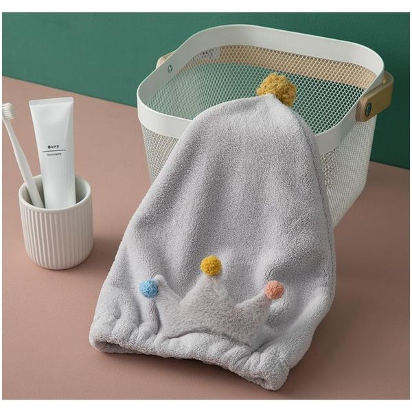 

lovely princess crown dry hair cap woman thick coral velvet super absorbent fast lovely princess f sqctte