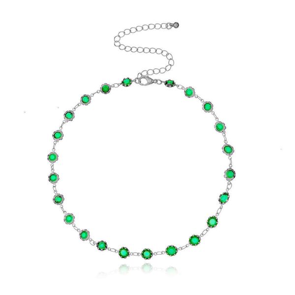 

fashion green jewelry simple fashion women's trend necklace, Silver
