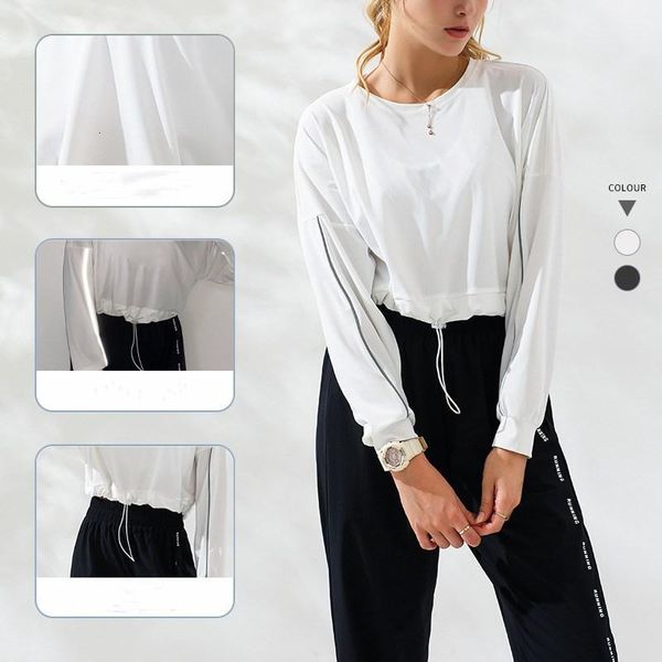 

new style luminous fitness suit women's tight and fitness long sleeve t-shirts running training quick dry clothes autumn, Gray;blue