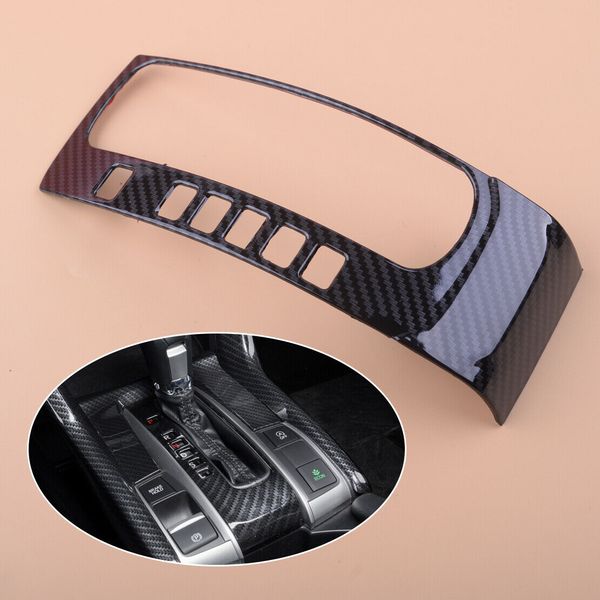 

carbon fiber interior gear shift panel trim cover fit for honda civic 10th 16-18