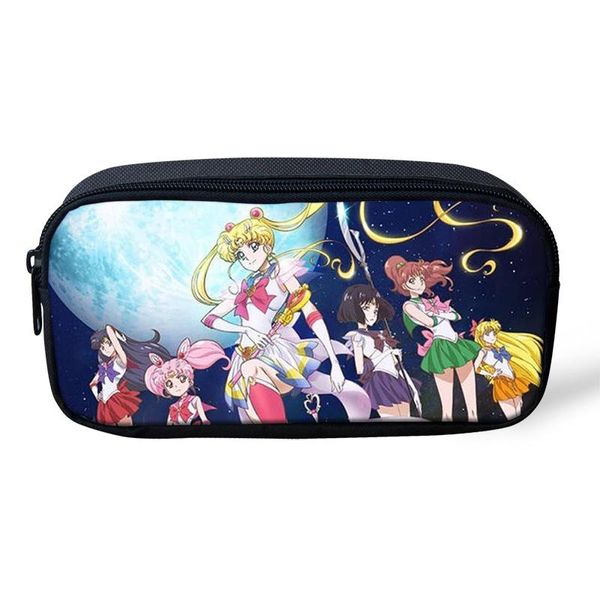 

haoyun kids pen bag sailor moon pattern students stationery box cartoon anime design school supplies pen bag girls beautician