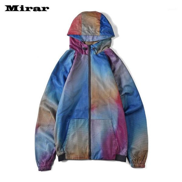 

mens outdoor casual printed long-sleeved hooded zipper windbreaker coat sweater1, Tan;black