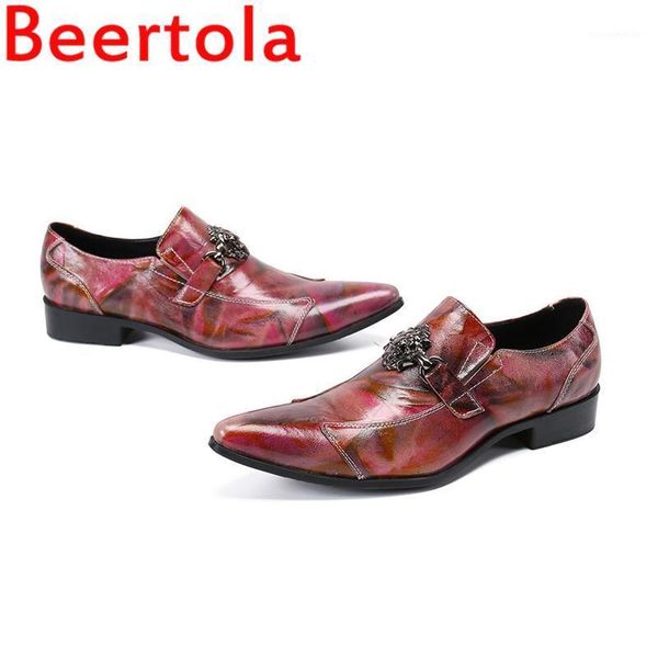 

dress shoes real leather men flats for loafers metal fashion pointed toe casual masculine chaussures party1, Black