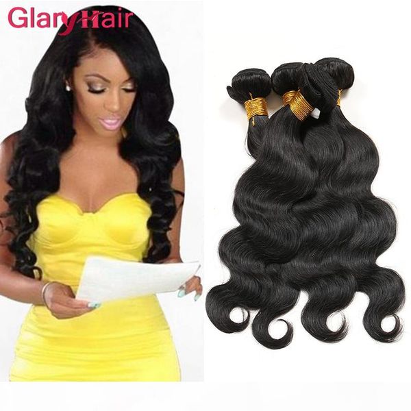 

wholesale brazilian human hair bundles malaysian indian mongolian peruvian body wave hair weaves dyeable hair extensions, Black