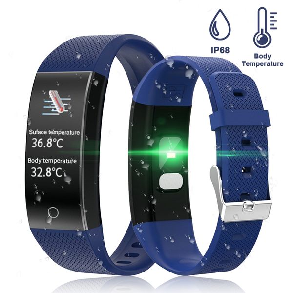 

body temperature detection smart bracelet immunity measure blood pressure heart rate fitness bracelet ip68 waterproof russian