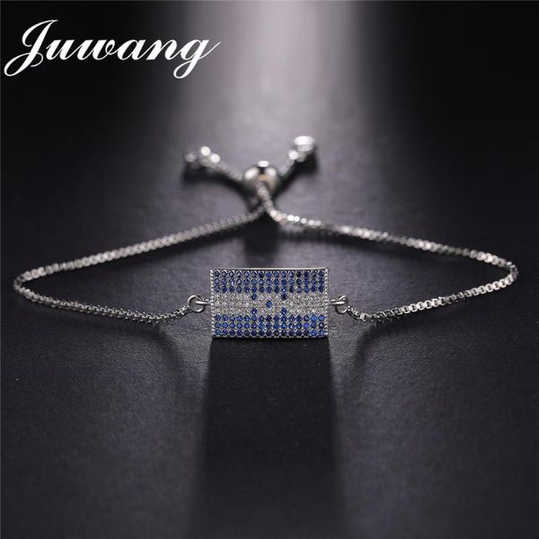 

juwang bohemian simple women bracelet adjustable charm micro pave zircon cz brasselet pulseras lady fashion armband bangles gift, Black