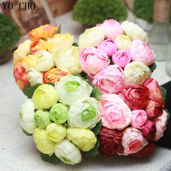 

decorative flowers & wreaths wedding decoration mariage artificial peony bouquet party rose fake flower christmas decorations for home