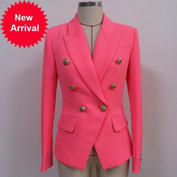 

2021 new autumn design elegant office double-breasted pink buckled ladies fashion long sleeve thin u5yg, Black;brown