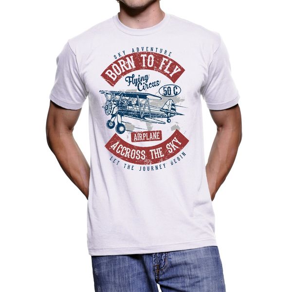 

мужчины 2020 лето вокруг шеи мужские uomo born to fly иллюстрация урожай балахон дизайнеров футболки толстовка