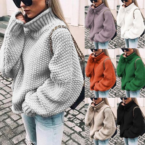 

women's sweaters womens sweater casual knitted solid long sleeve turtleneck jersey mujer pull femme nouveaute 2021 f11, White;black