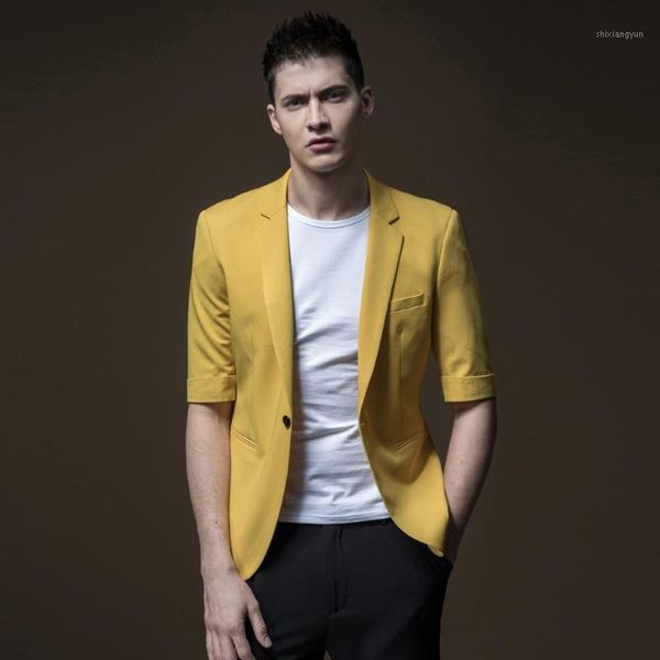 

new fashion casual men's male gentleman autumn blazer single western-style sleeve blazer jacket b1836066571, White;black
