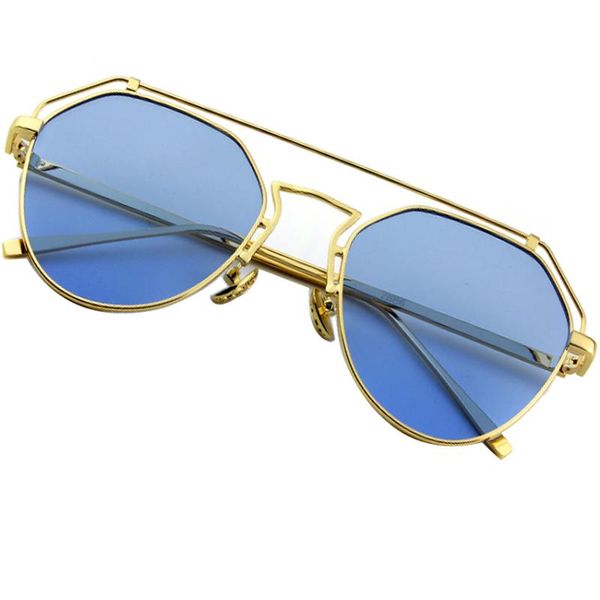 

sunglasses retro women brand design alloy frame double bridge outdoor travel ladies 5 colors, White;black