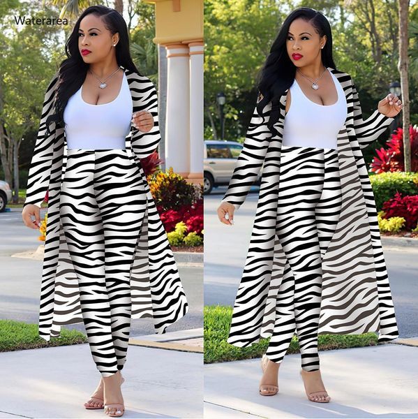 

plus size striped 2 piece set spring autumn long sleeve maxi open stitch and pencil pants women casual outfit dm136, Gray