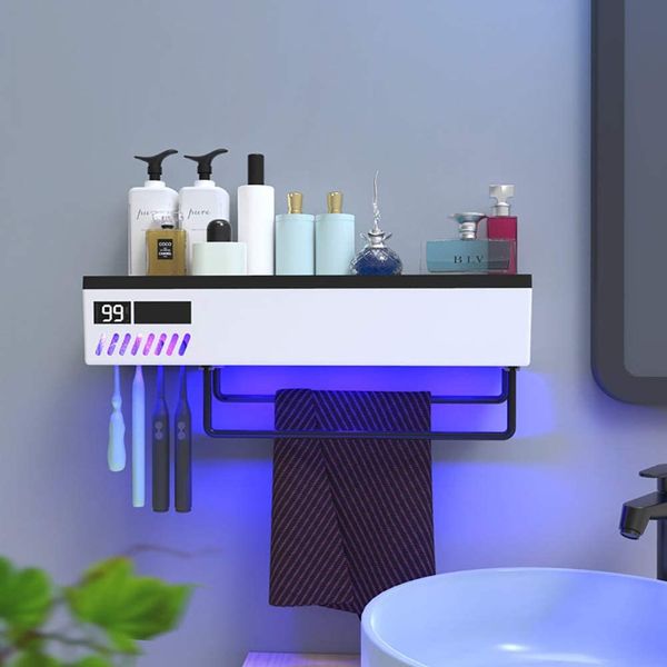 

punch toothbrush cleaner smart uv toothbrush holder towel cleaner built in 3 sets of lamp beads light energy charging for families use
