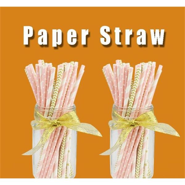 

eco-friendly colorful paper straw 200 designs for choice drinking straw wedding birthday party decoration supplies dispette